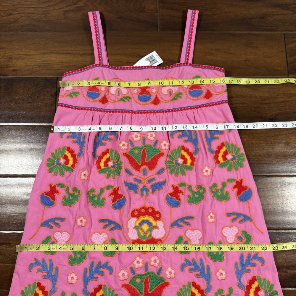 J.Marie Women's Size Small‎ Pink Embroidered Sleeveless Landon Midi Dress - Picture 6 of 14